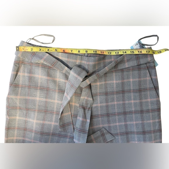 ANTONIO MELANI womens Gray plaid pants - Picture 3 of 7